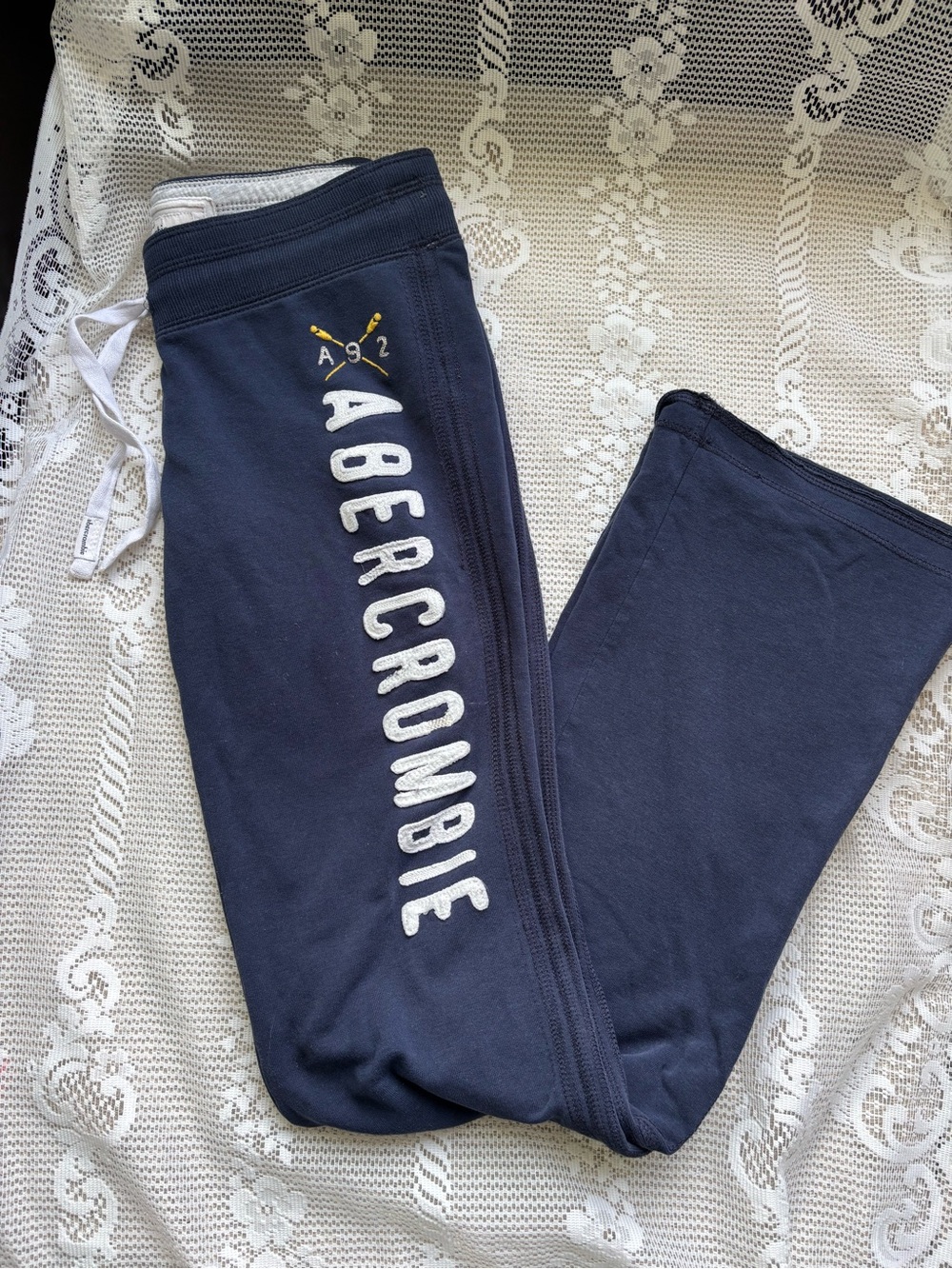 Abercrombie & Fitch Navy Kids Logo Joggers